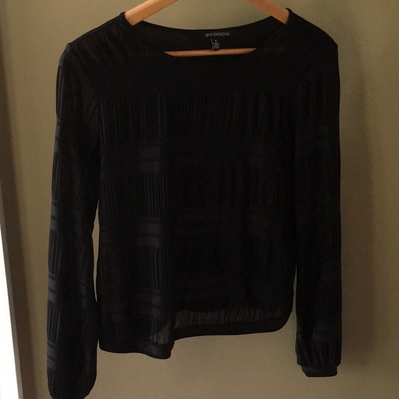 The Limited Eva Longoria Black pleated blouse - Picture 3 of 8